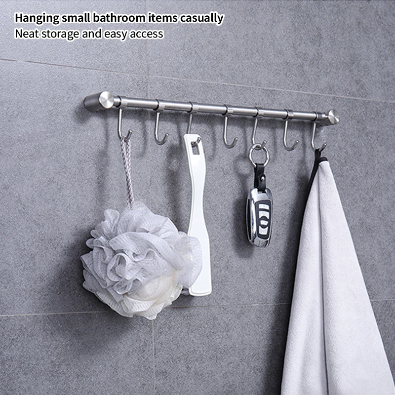 

40 см настенный Буксир для кухни ванной комнаты многофункциональные крючки держатель брызговик из нержавеющей стали с винтами