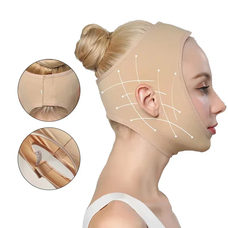 Elastic Face Slimming Bandage V Line Face Shaper Women Chin Cheek Lift Up Belt Facial Massager Strap Skin Care Tools Beauty