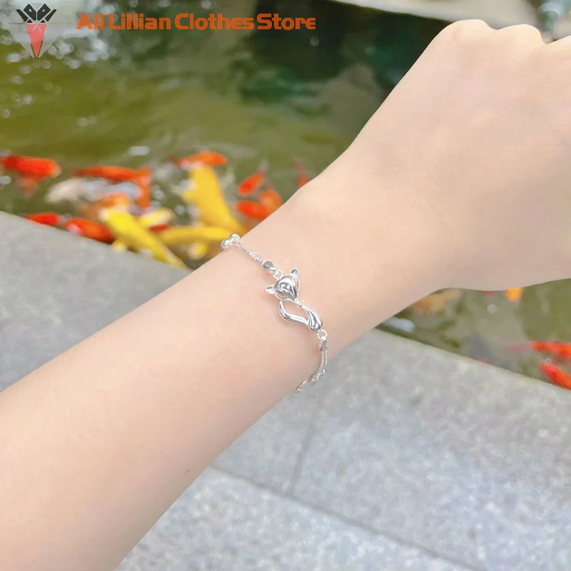 Fox Chain Bangle Bracelet for Women Girls