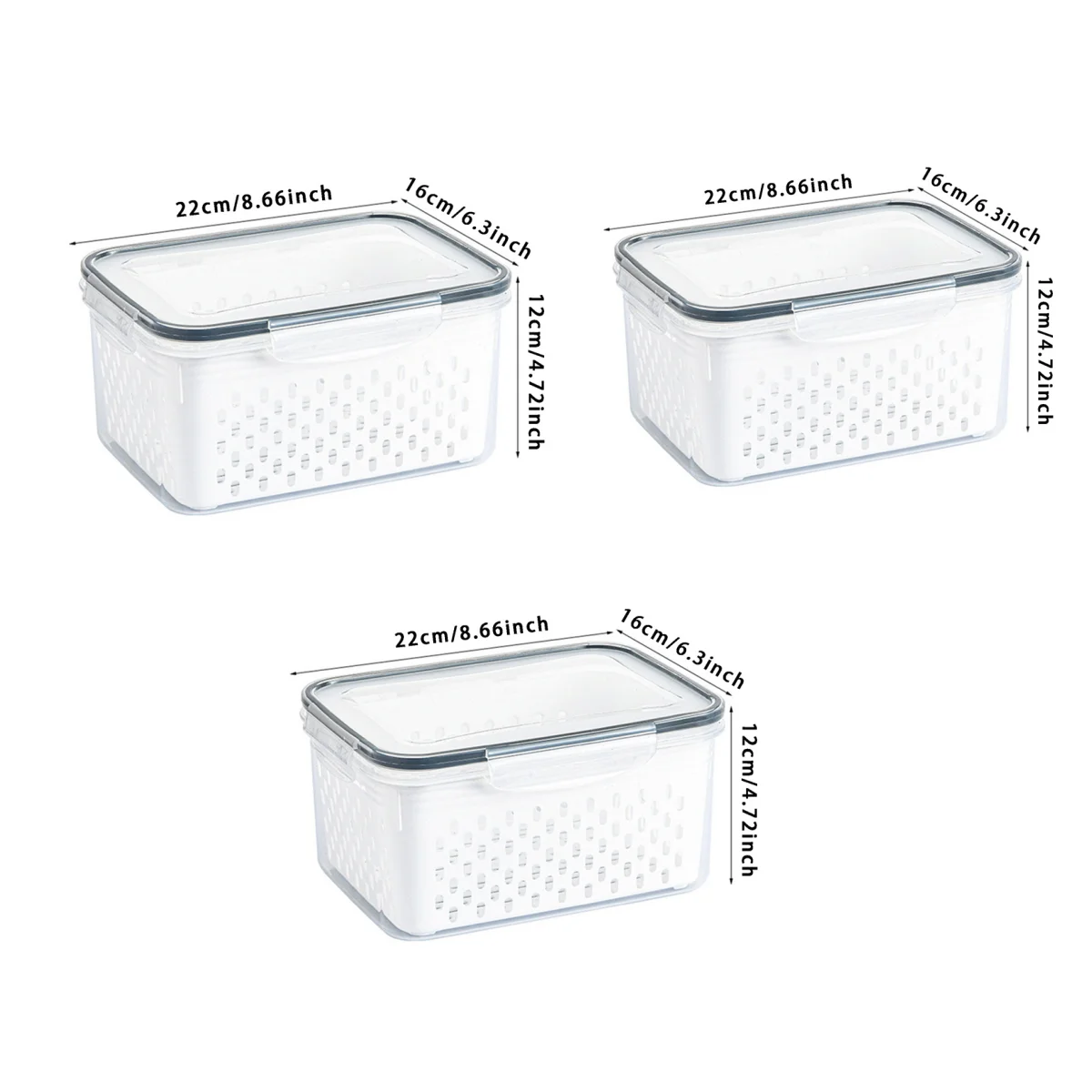 3Pcs 3300ML