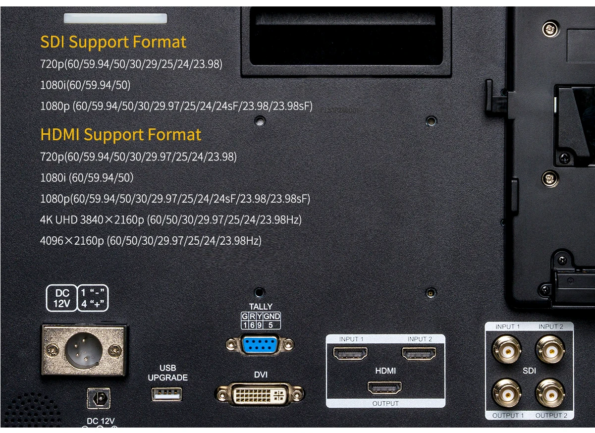 P133 PRO Broadcast Monitor 13.3in 1000nit Daylight Viewable 3G-SDI 4K 60Hz Scree