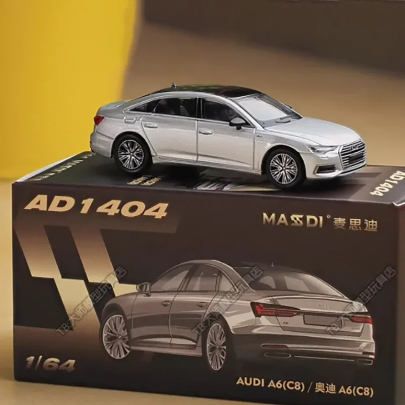 MASSDI 1/64 스케일 A6(C8) 합금 자동차 모델 성인 클래식 컬렉션 기념품 전시 선물 소년 장난감