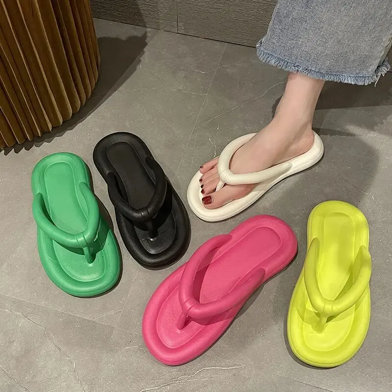 Multicolour Summer Platform Women Sandals Comfort Soft Bottom Eva Slippers Non Slip Slides