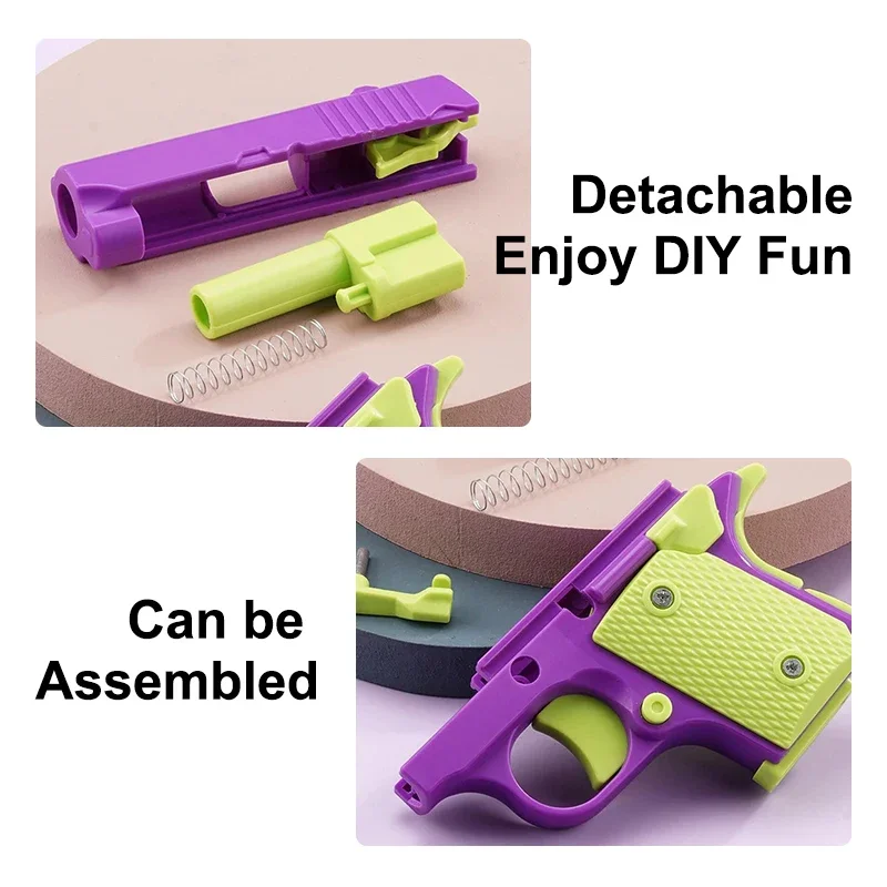 Fidget Toys Toy Guns Anti Stress Toys Mini Fingertip Toy Mini Model Guns 3D Printed Gun Pistol Fidgets 3D Gravity Knife for Kids Adults Decompression Toy Christmas Gift