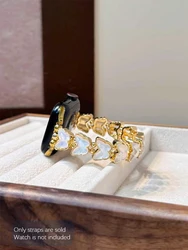 Elasticity Butterfly Diamond Band - Metal Strap - (S10 11)46mm (Gold Butterfly)