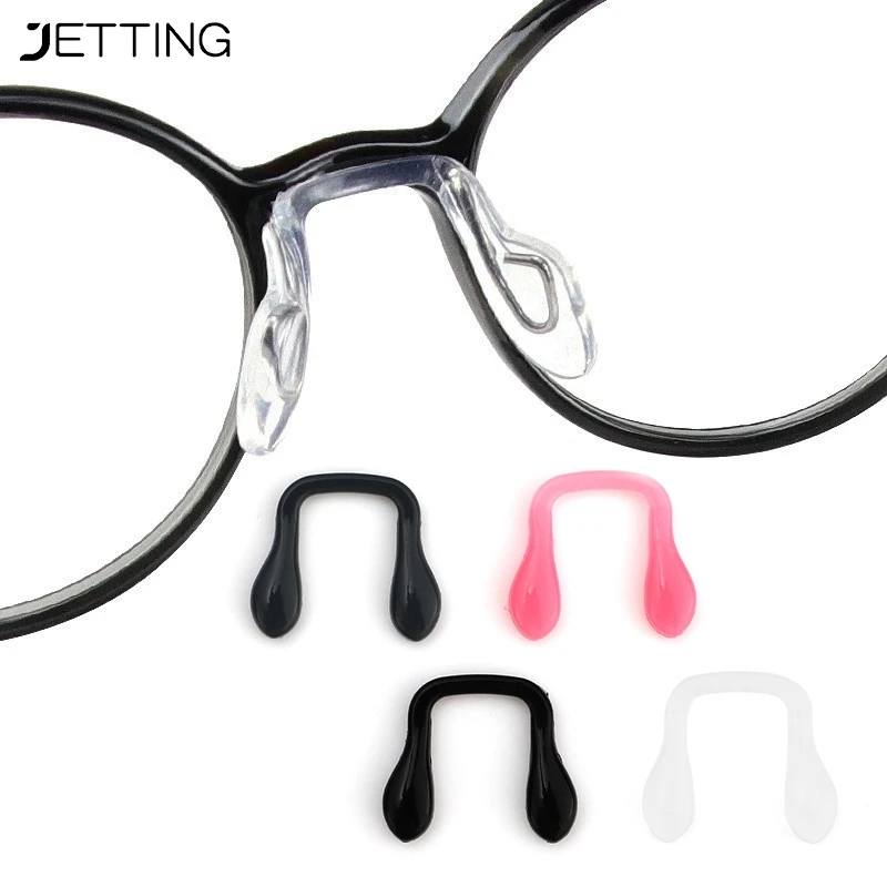 

5pcs U Shaped Nose Pads Eyeglasses Plug-in Anti Slip Silicone Bridge Strap Grip Hook Nose Pads