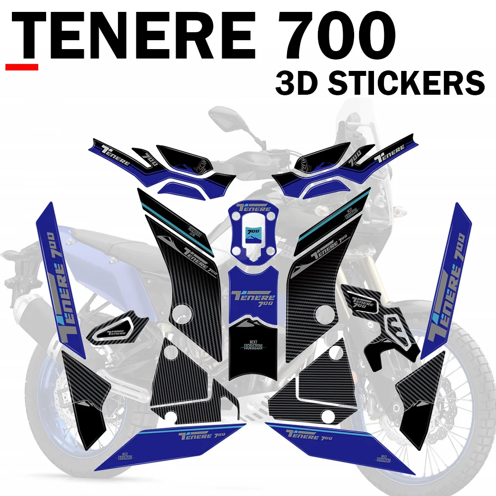 Tenere 700 World Raid Accessories Stickers Full Set Of 3D Decals Paint Protection For Yamaha Tenere700 World Raid 2019 - 2023