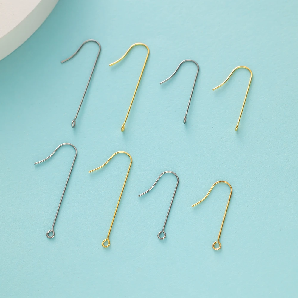 20 stücke 30/40mm Edelstahl lange Ohr draht Ohrring Haken Stecker Anhänger für DIY Schmuck Herstellung Zubehör Handwerk Deko-Teile – Detail 2