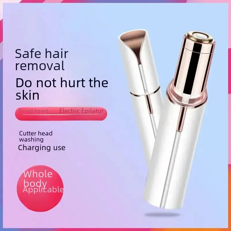 Hair Remover Eyebrow Trimmer Face Shaver Facial Hair Remover Hair Shaver Portable Electric Hair Remover Small Face Eyebrow Trimmer Plastic Body Shaver USB Rechargeable Dry Battery Powered Simple Design