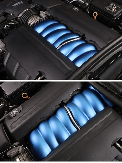 LLKUANG Aluminum Intake Manifold Cover Kit For Chevrolet Corvette C6 2005-2013 - 2PC Engine Bay Dress-Up
