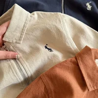 Manteau en coton pour enfants de 2 à 7 ans, veste de printemps pour garçons et filles, veste japonaise brodée à col rabat, chemise courte à fermeture éclair pour bébé, automne 2025 2