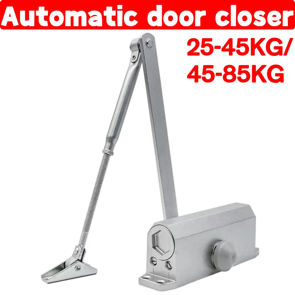 Adjustable Door Stopper Metal Spring Buffer Door Closer Versatile Mute Closing Tool for Residential Commercial Use