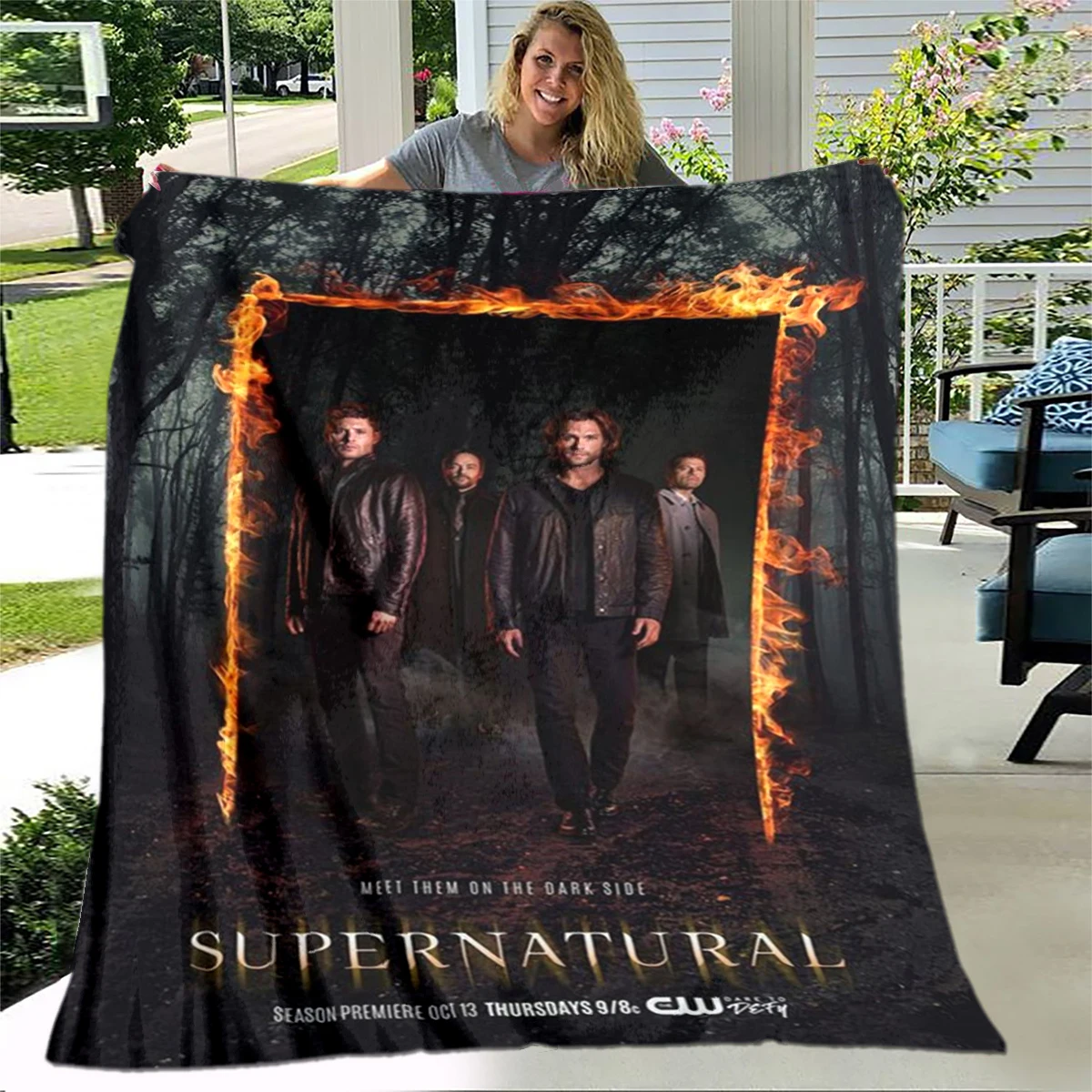 

Movie Supernatural - Evil Power Printed Blanket, Fashion Warm Flange Blanket, Picnic Blanket, Bed Blanket, Birthday Gift