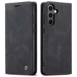 Premium Flip Leather Wallet Cover with Enhanced Protection - Galaxy S23 Ultra (Black)