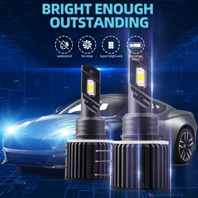 H7 H15 LED Canbus 360W 60000LM Turbo LED Car Headlight Bulbs Auto