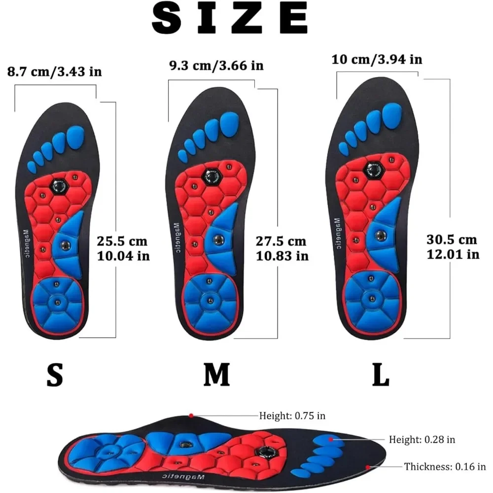 Orthopedic Insoles Acupressure Insoles for Men and Women Remove Odor Massage Shoe Pads
