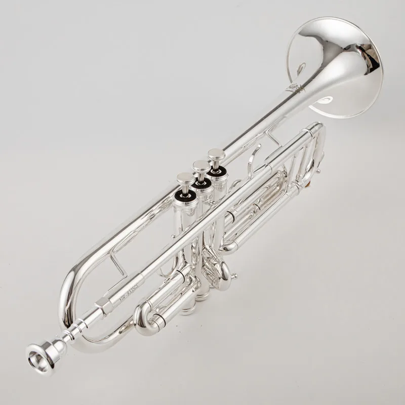 Trumpet instrument XENO9335 Trumpet B Flat Silver Plated Professional Trumpet Musical Instruments with Case Made in Japan