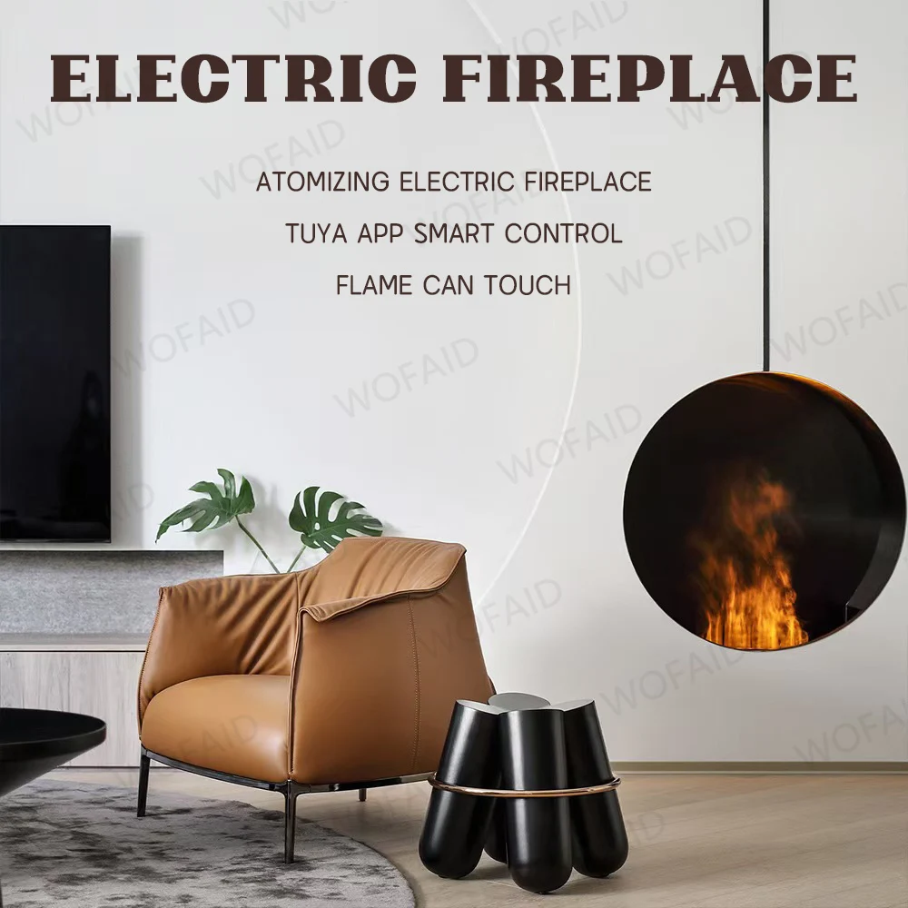 3D Atomized Fireplace With Colorful Steam Flame ECO Decorative Mist Intelligent Indoor Electric Water Vapor Fireplace electric fireplace