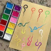 Palette de peinture pour le visage et le corps, 12 couleurs, soluble dans l'eau, maquillage pour enfants et adultes, pour scène, Halloween, Cosplay, fournitures d'art pour fête 4
