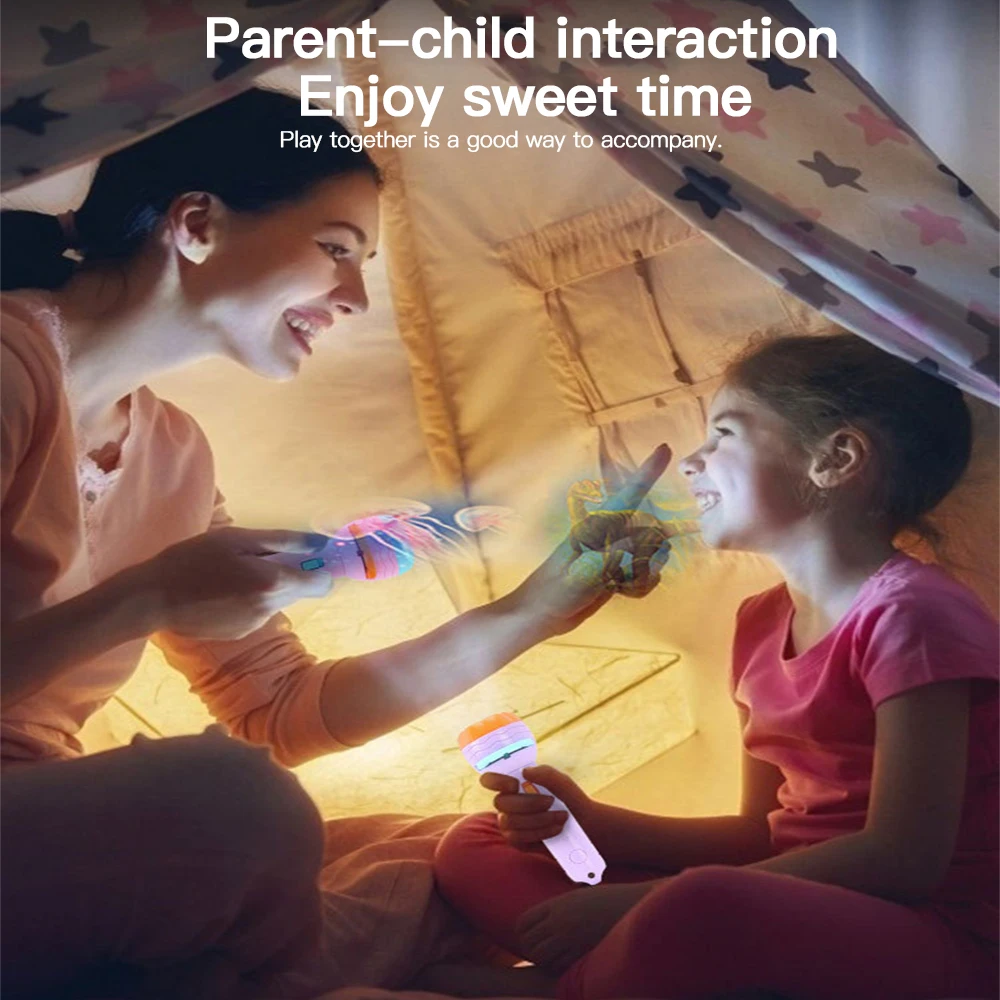 Flashlight Projector Torch Lamp Toy Cute Cartoon Creativity Toy Torch Lamp Flashlight Projector Toy  Baby Sleeping Story Book