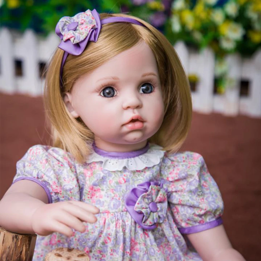 

60cm big size Reborn Toddler Princess Girl Silicone vinyl adorable Lifelike Baby Bonecas Bebe Reborn Menina Xmas Gift Toys