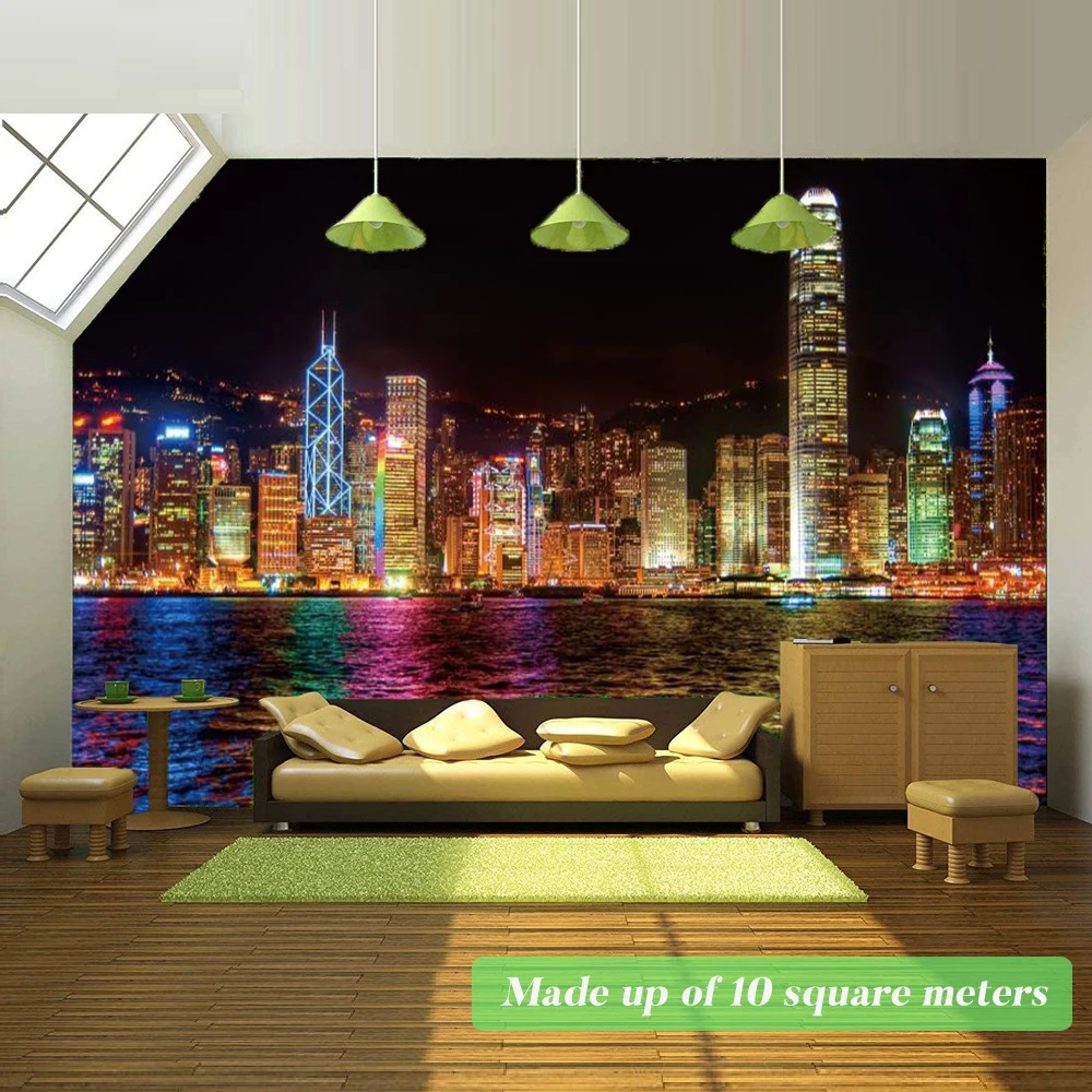 

Scenery Custom Wallpaper Large City Night Wall Mural for Living Room Poster Sofa TV Background Kitchen Home Bedroom Decoration