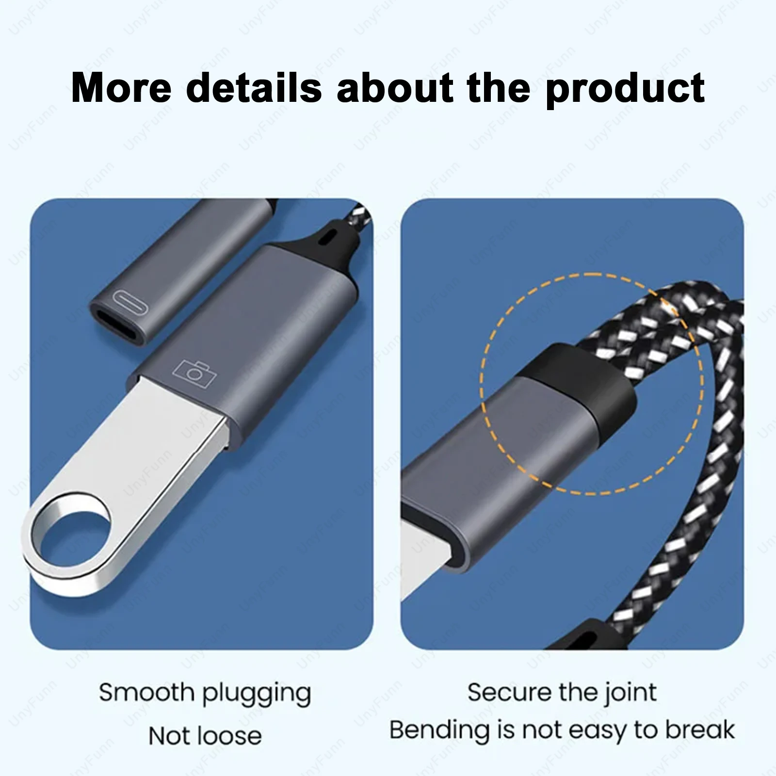 USB Hub Adapter 2 in 1 Type C to USB A Adapter with PD Charging Port