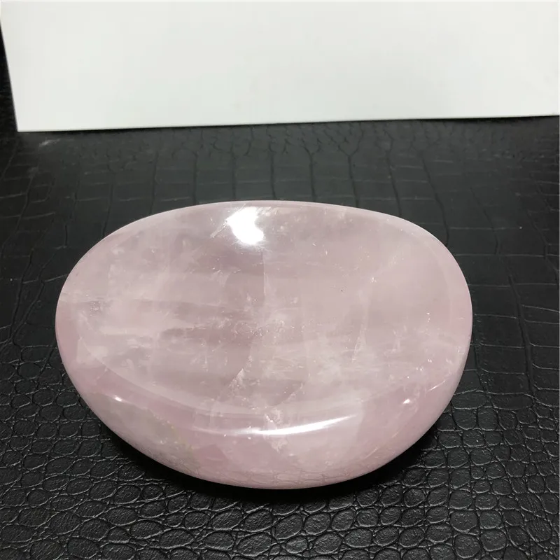 1260g Natural pink rose quartz stone bowl quartz crystal ashtray for