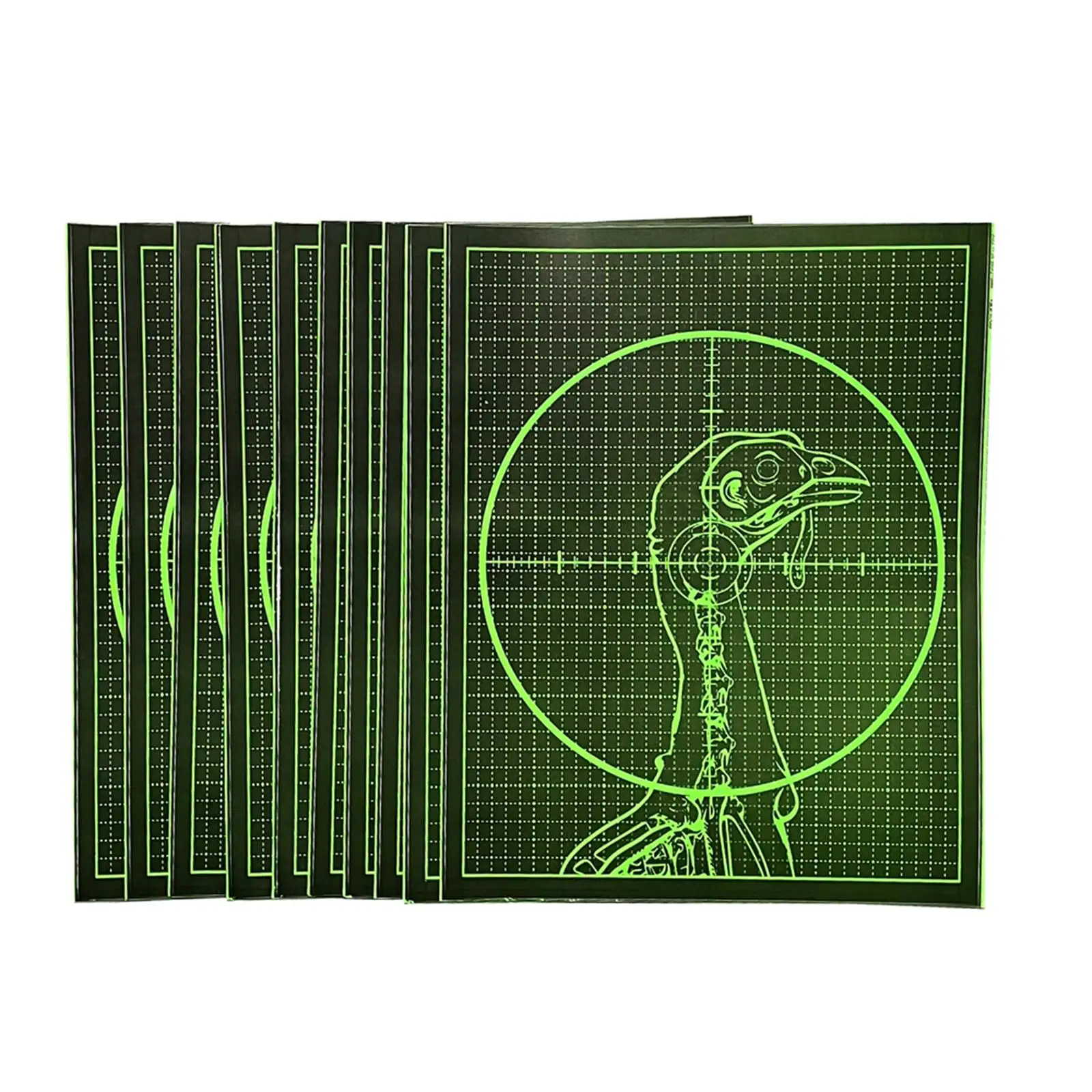 

10Pcs Splatter Paper Targets with Grid Adhesive Highly Visible for Archery Training Outdoor Indoor Competition Accessory