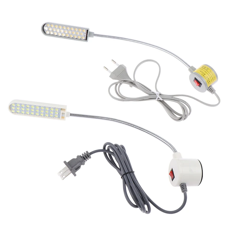 30 LEDs Sewing Machine Light Magnetic Base Work Light Gooseneck LED Industrial Lamp For Lathes Drill Presses Workbenches