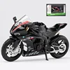 1:12 S1000RR HP4 Race Alloy Top luxury Sports Motorcycle Model Diecast Metal Road Racing Motorcycle Model Sound Light Kids Gifts 6