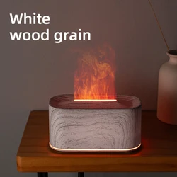 Flame - Effect Aromatherapy & Cool Mist Diffuser (White wood grain)