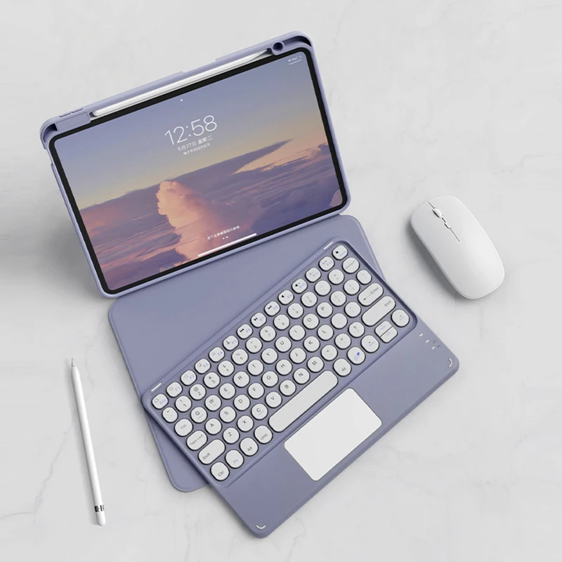Estojo Dobrável com Teclado para Ipad Tampa Magnética 10.9 Polegadas ar 10.2 Pro 10.5 11 ar 2023 - Imagem 4