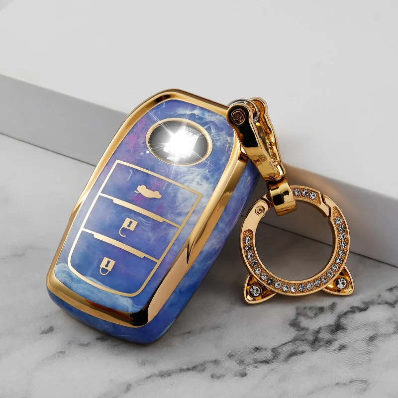 

Soft Rubber Car Key Cover For Toyota Prius Camry Corolla C-HR CHR RAV4 Prado 2018 Accessories Keychain Cover