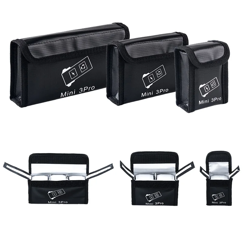 

Lipo Battery Portable Fireproof Explosion-proof Safety Bag Fire Resistant Guard Charge Sack For DJI Mini 3 Pro Battery Accessory
