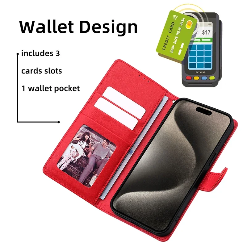 黒ソフトケース Filp Leather Cases For Motorola G04 G7 G8 G9 G13 G14 G23 G24