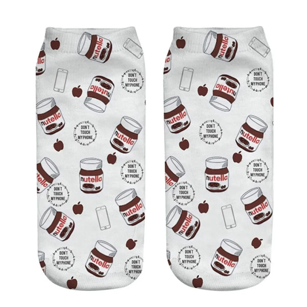 Women's Cute 3D Food Print Cartoon Dessert Socks - Fun & Unique Gift