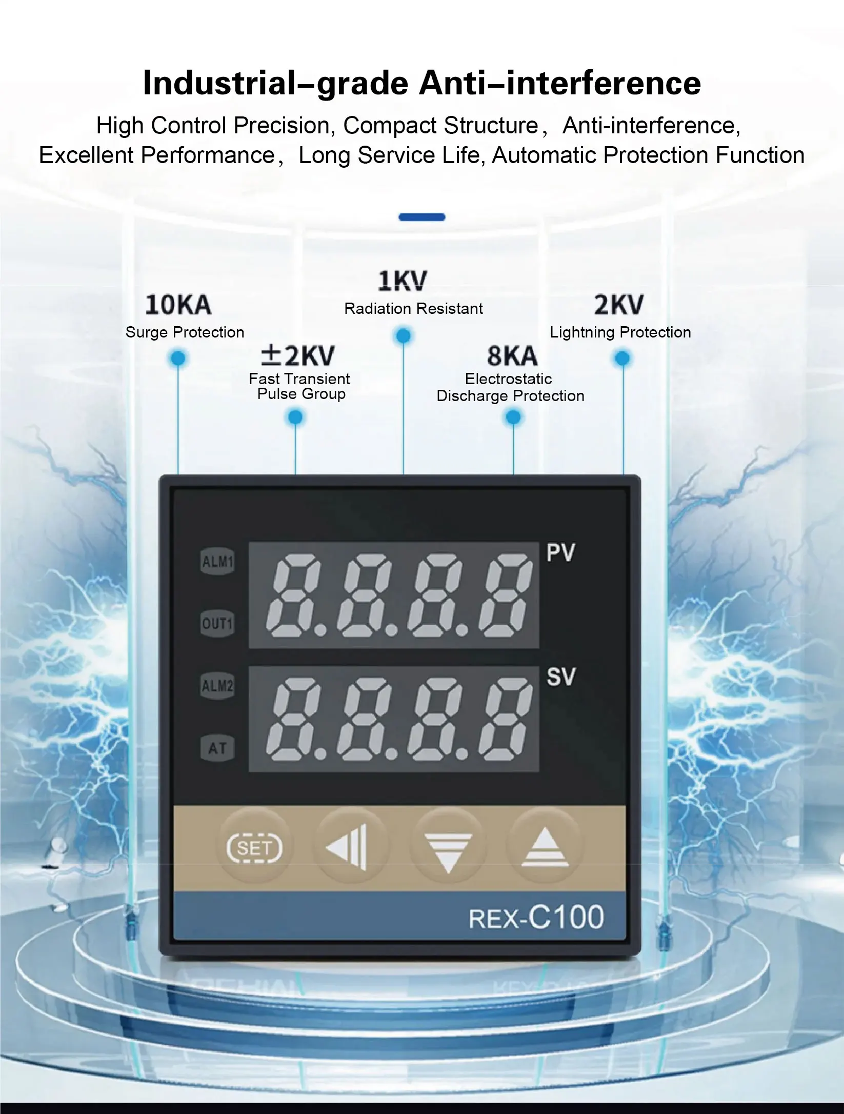 Industrial Digital Thermoregulator PID Controller REX-C900 Programmable K Type P