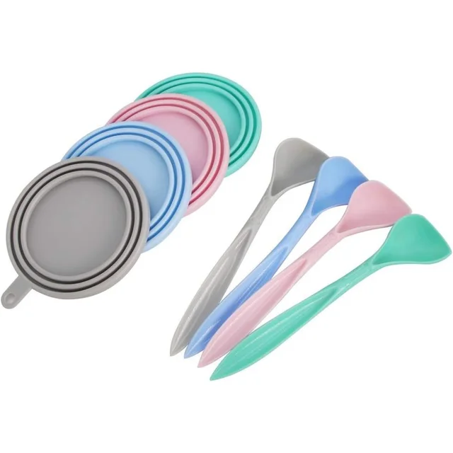 Pet Food Can Lids Foods Canned Scoop Universal Silicone Cap Covers Reusable Cat Wet Food Spoon Most of Standard Foods Cans Tops Pet Food Can Lids Foods Canned Scoop Universal Silicone Cap Covers Reusable Cat Wet Food Spoon Most of Standard Foods Cans Tops