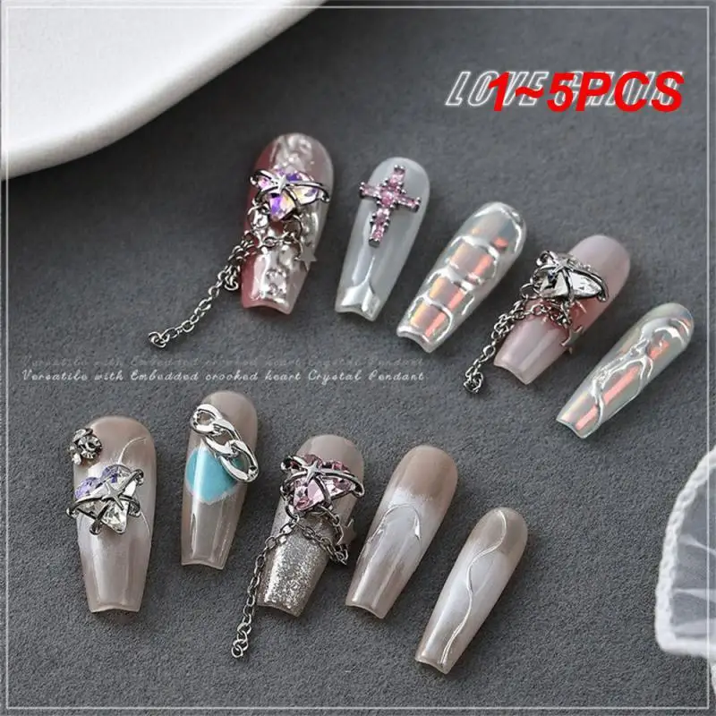 

Alloy Nail Art Tassel Chain Shiny Star Silver Chain Nail Jewelry Three-dimensional Manicure Accessories Light Luxury Nail