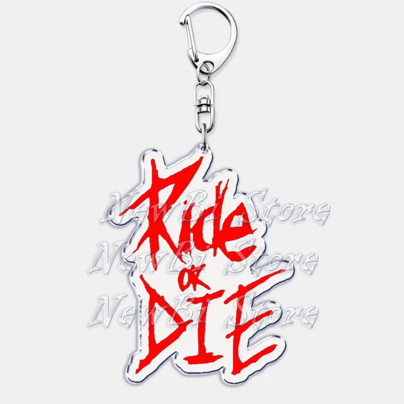 Einfache Ride or Die Buchstaben Schlüsselanhänger Student Schlüsselanhänger für Zubehör Tasche Fahrrad dekorative Schlüsselanhänger Schmuck Fans Freunde Geschenk – Detail 9
