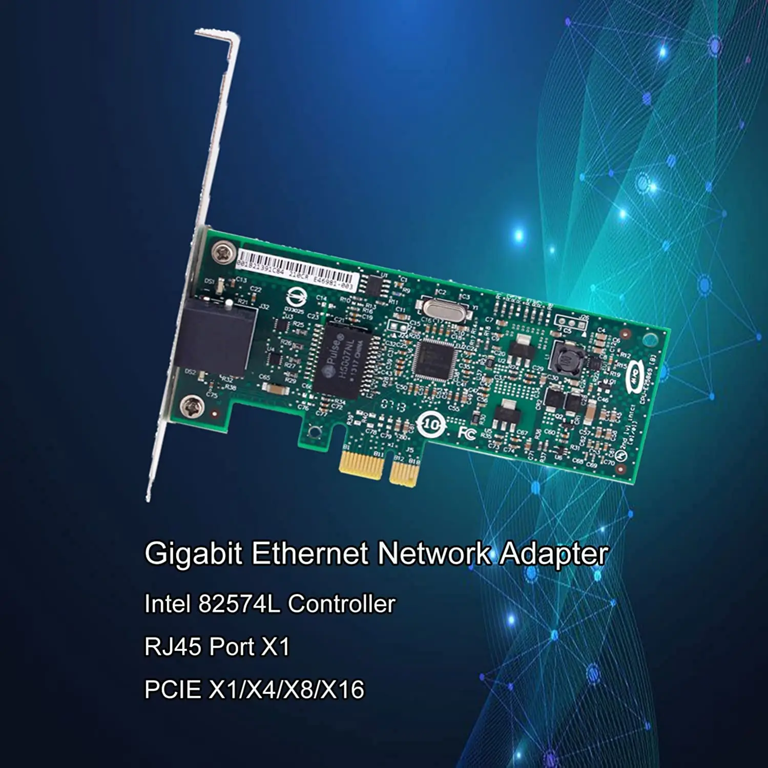 Gigabit Ethernet Converged Network Card Intel EXPI9301CTBLK 10/100/1000Mbps PCI-E Adapter Single RJ45 Port EXPI9301CT Server