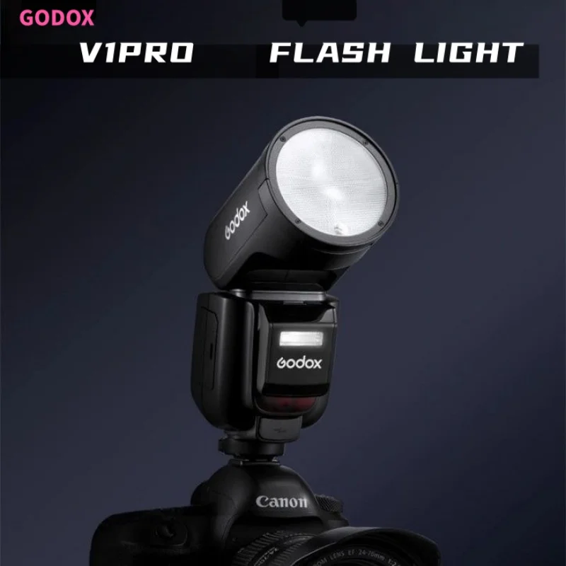 고독스 V1 Pro 플래시 V1 프로 TTL 리튬이온 라운드 헤드 카메라 무선 전송 스피드라이트 (캐논, 니콘, , 후지, 올림푸스 용)