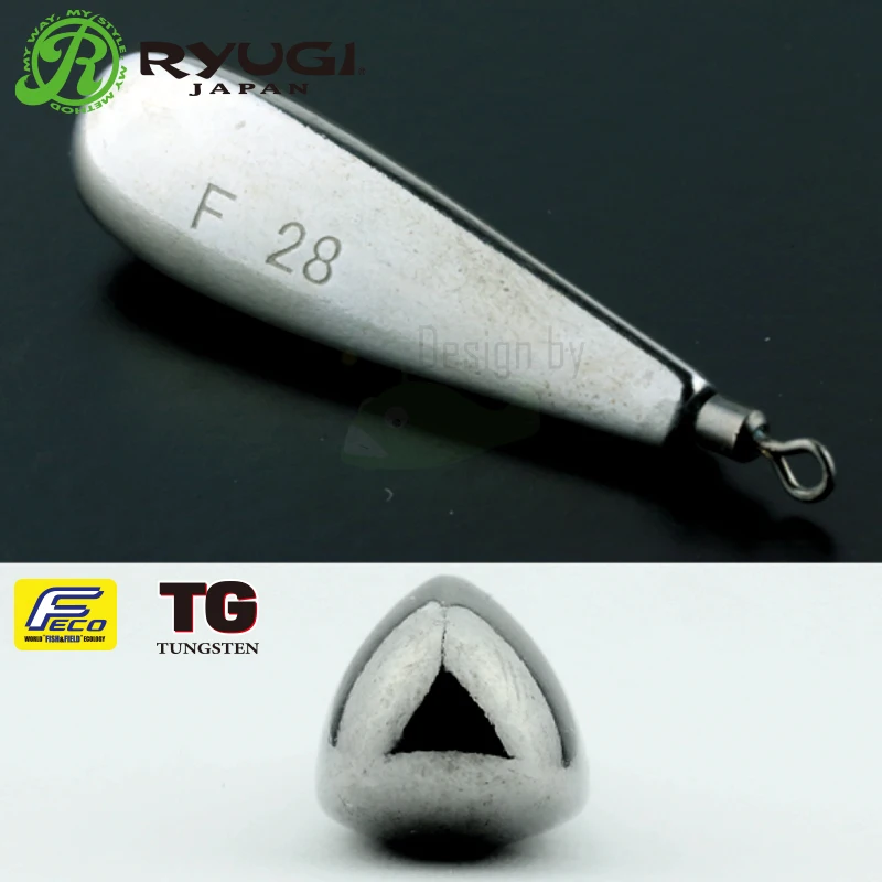 RYUGI 1/32-3/16oz Finess Lure Tungsten Weight Ringed Swivel Sinker Dropshot  Fishing Weight Jika Rig Tackle Fishing Accessories