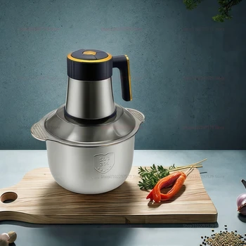 Electric Meat Grinder 5L Food Crusher Stainless Steel Multi-Functional Vegetable Slicer Processor Chopper for Kitchen Blenders 4