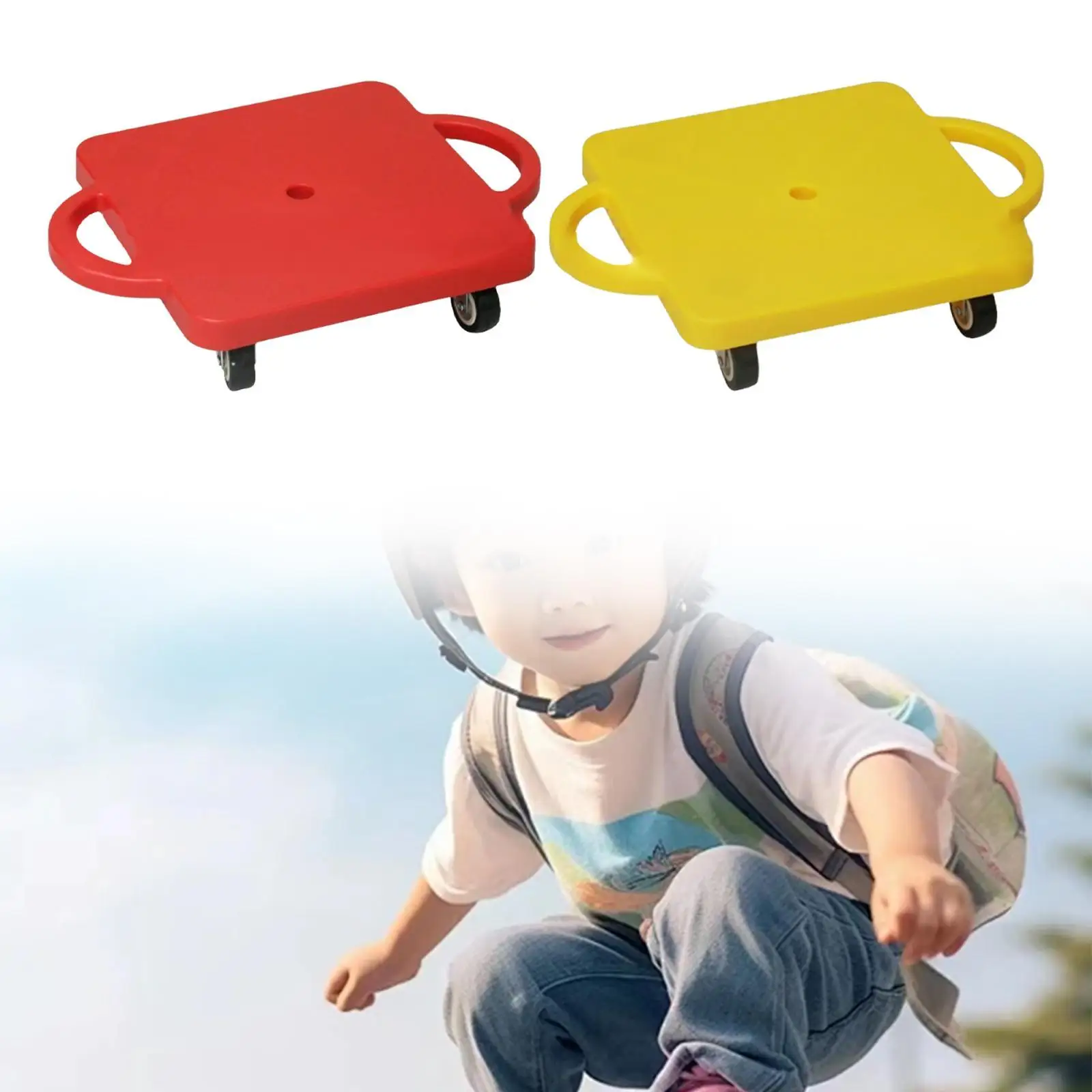 롤러가 있는 어린이를 위한 핸들이 있는 스쿠터 보드 광장 앉아 스쿠터 공원 놀..