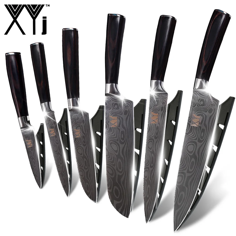 

XYj Kitchen Kit Knives Tools Stainless Steel Professional Japanese Chef Slicing Santoku Utility Paring Knife Kitchen Accessories