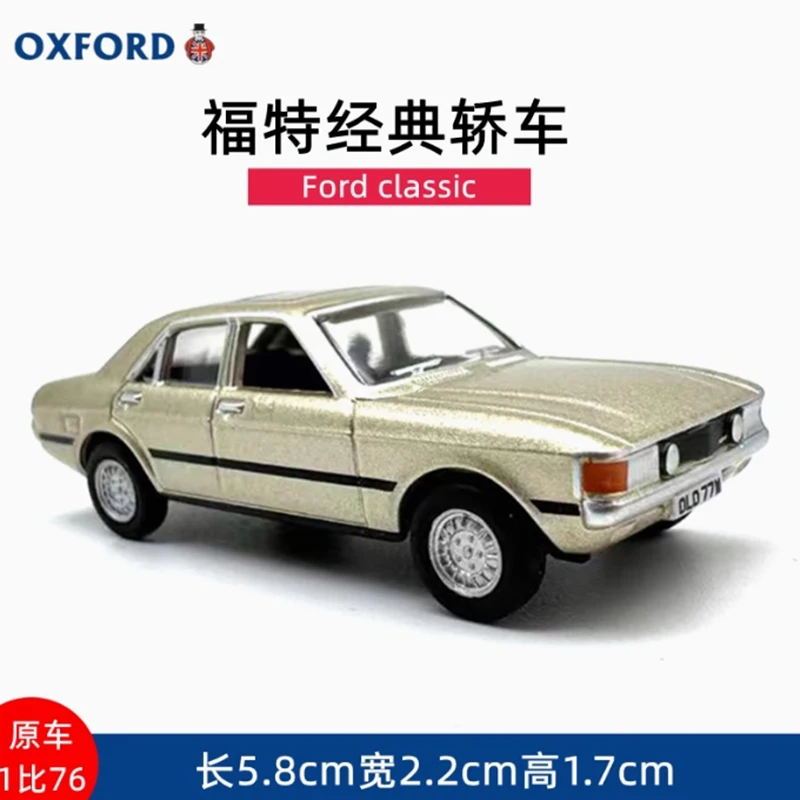 옥스포드 다이캐스트 1:76 스케일 포드 클래식 세단 합금 시뮬레이션 자동차 모델 컬렉션 디스플레이 장난감 선물 기념품