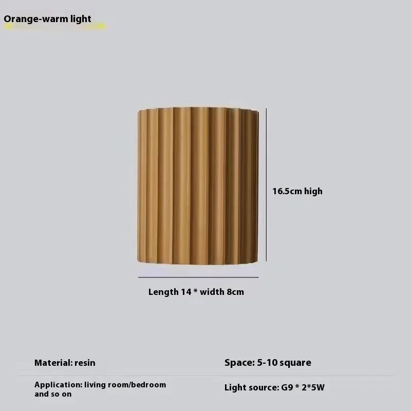 Description Picture 6 of itemNordic LED Wall Lamp Resin Sconces G9 Blub For Bedroom Bedside Background Hallway Restaurant Home Decor Wall Lighting Fixtures