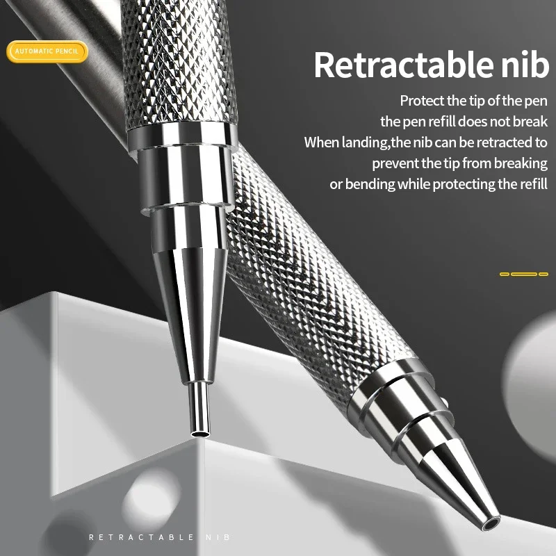 기계식 펜슬 세트, 0.3mm, 0.5mm, 0.7mm, 0.9mm, 1.3mm, 아트 드로잉, 그림 쓰기, 리드 포함, 자동 사무용품